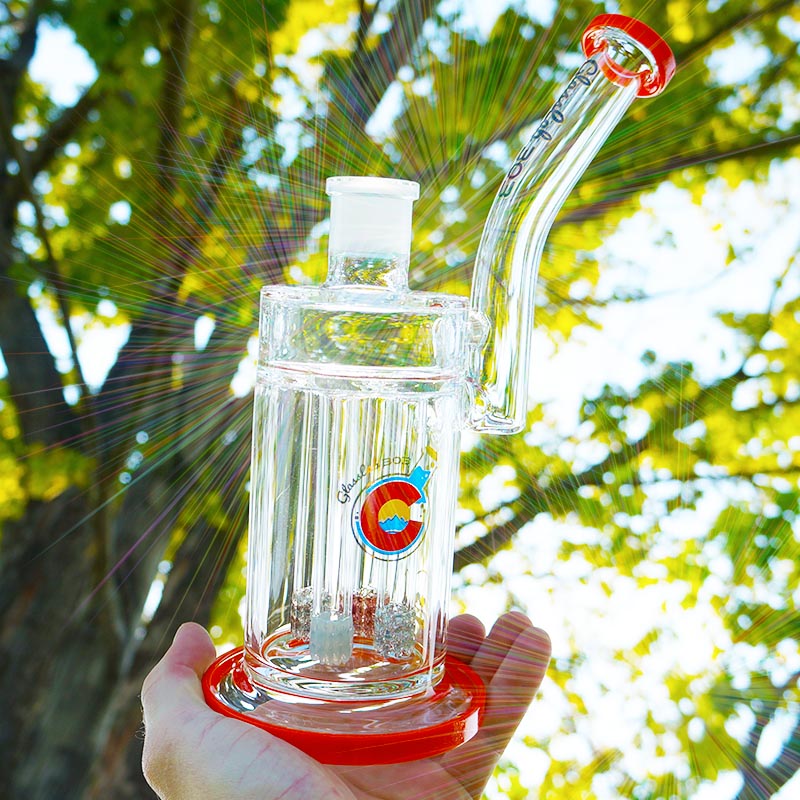 Quad Lace | 9 Inch Color-Lace Glass Piece | GlassLab303