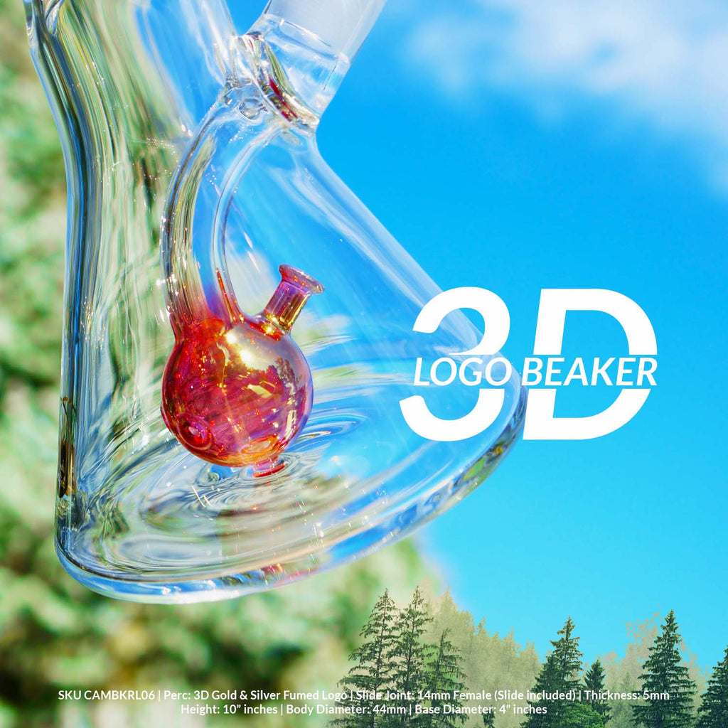 Glasslab303 Limited Edition 3D Logo - Closeup photo 2 holes accent