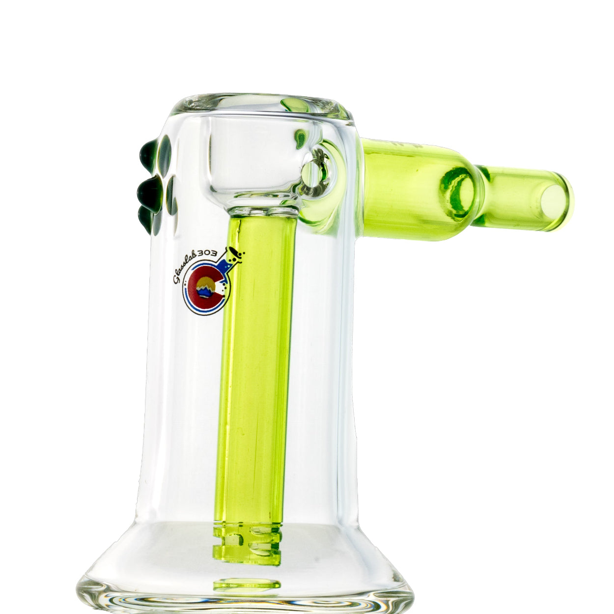 Borosilicate Glass 01 | 01 by GlassLab303 | Green Elvis Accent Accessible Handheld Scientific Glass