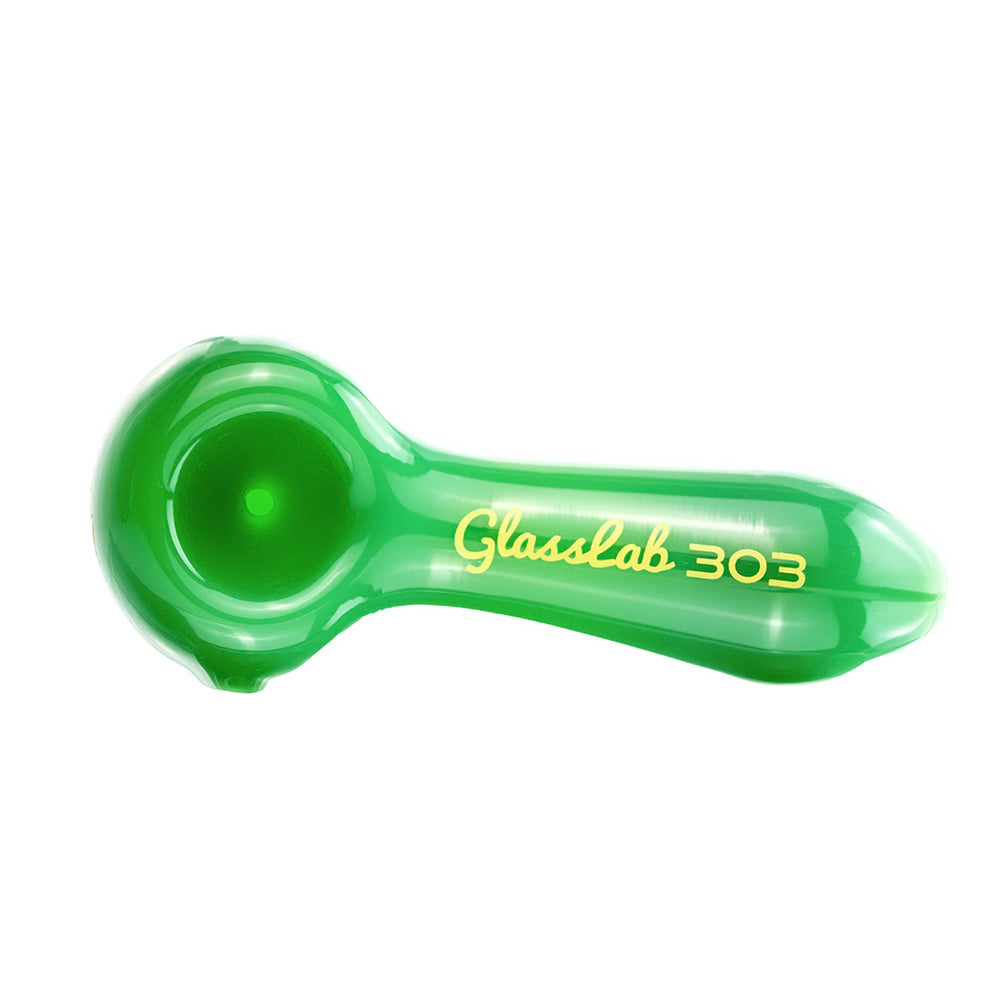GlassLab303 – Durable Glass Spoon, 8 Color Options - Algae