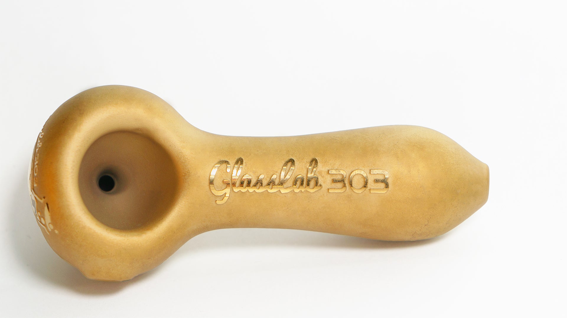 Electroplated Sandblasted 5" GlassLab303  – Durable Glass Spoon,3 Color Options - Gold