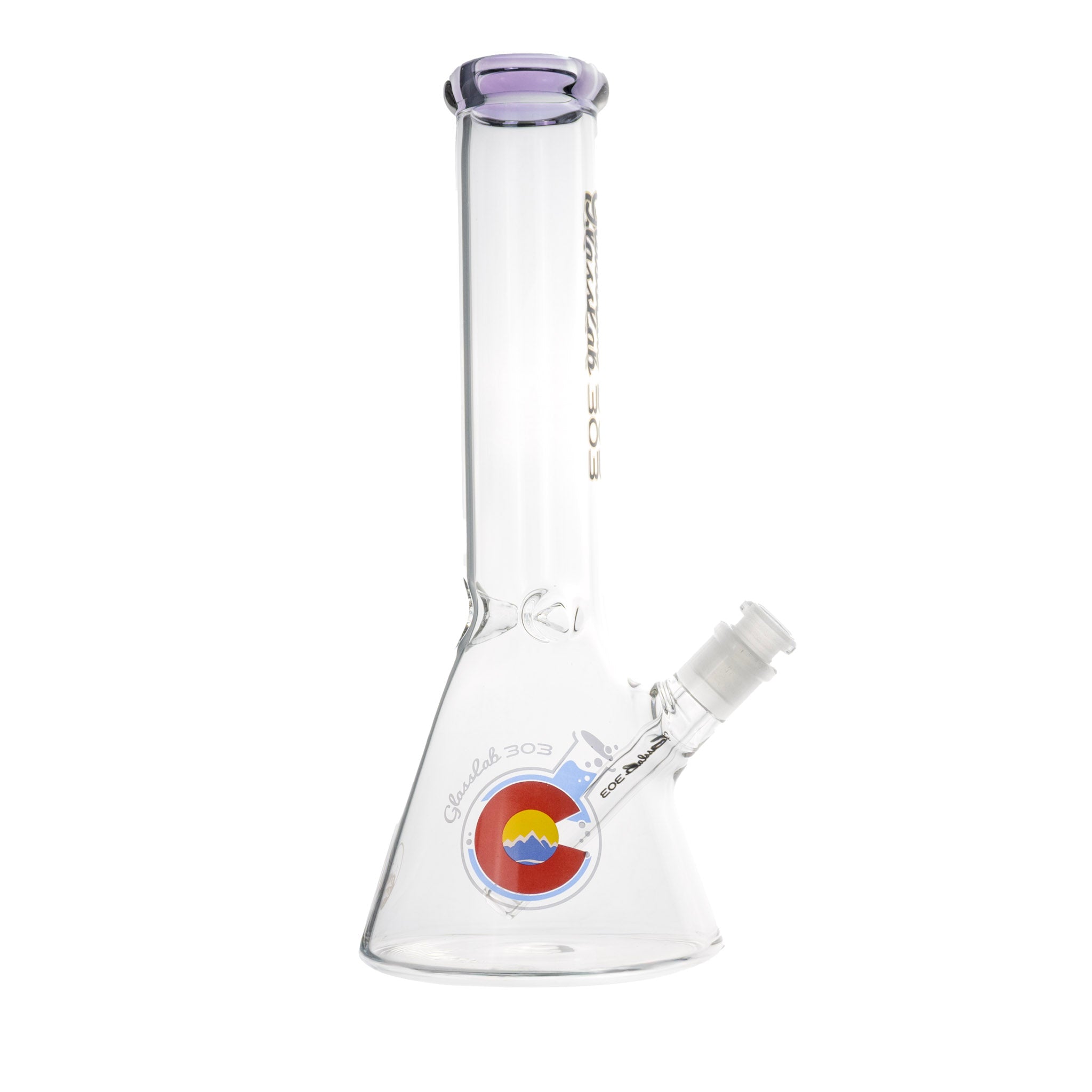 Glasslab303 Purple LoliPop with Colorado state flag logo on a white background