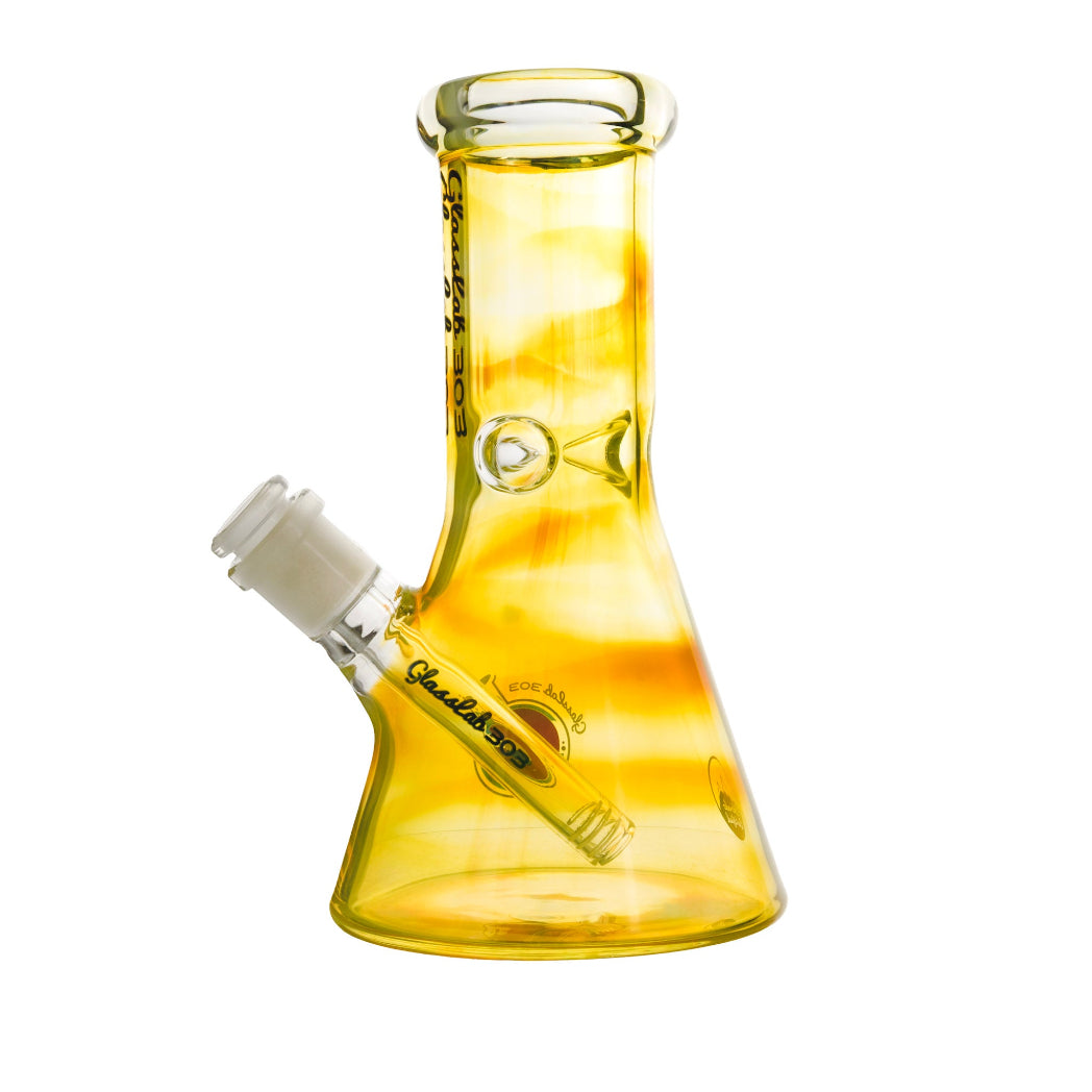 Yellow glass silver fumed functional